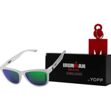 Yopp Óculos Escuro Ironman Brasil Polarizado Uv 400 Im009 Cor Da Armação Transparente Cor Da Lente Verde