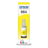 Refil Original Epson Modelo 664 L355 L220 Amarelo 70ml