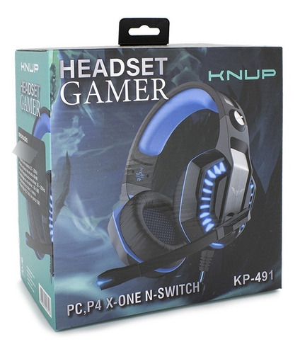 Fone Gamer Headset Knup Kp-491 Profissional Ps4 Pc Xbox One