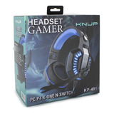 Fone Gamer Headset Knup Kp-491 Profissional Ps4 Pc Xbox One