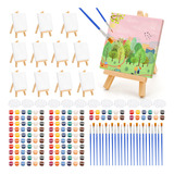 Auihiay Juego De 12 Mini Lienzos Para Pintar, Kit De Pintura