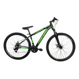 Bicicleta Mountain Firebird Aluminio Rodado 29 Shimano Disco Suspension Regulacion Y Bloqueo Cableado Interno Color Adventure Negro/verde Tamaño Del Cuadro M