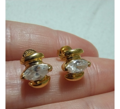 Aros Acero Con Enchapado Oro - Dorados, Hermosos!