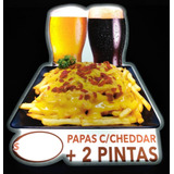 Cartel Corporeos Pinta Y Papas Polifan C/ Iluminación Led