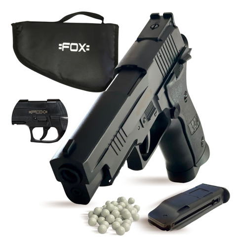 Pistola Fox Resorte P226 Premium Balines Airsoft + Funda 