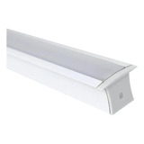 Perfil De Aluminio Barra 1 Metro 36mm Embutir Gesso Drywall Cor Da Luz Perfil Branco