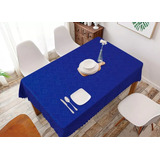 Mantel Rectangular 140x220 Cm Colores - Con Disenos Color Azul