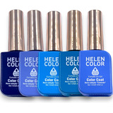 Coleção Esmalte Em Gel Helen Color 5un Cores Azul - Original