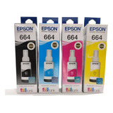 Tinta Original Epson L120 L1300 L395 664 T644 L396 L355 Kit