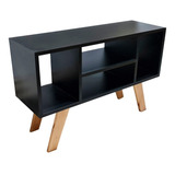 Mesa Tv Rack Nórdico Escandinava Melamina En Negro - Promo!