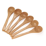 Juego De Cubiertos Cucharas Madera Bambu Set 6 Piezas