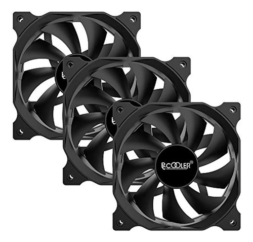 Pccooler 120 Mm Ventilador De Caja, Paquete De 3, Serie Dark