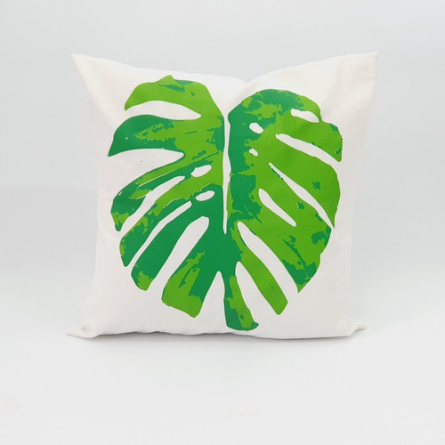 Funda Almohadon 45x45 Deco Diseño Tusor Estampado Botanico