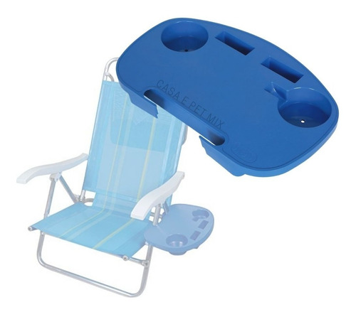 Mesa Mesinha Portátil P/ Cadeira De Praia Porta Copo Mor Mar