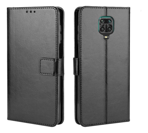 Funda De Anticaída For Redmi Note 9s De Cuero Flip Cartera