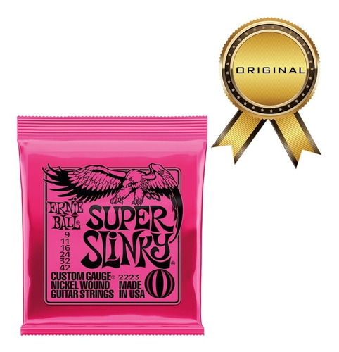 Encordoamento Guitarra Ernie Ball .09 / .042 2223 Super Slin