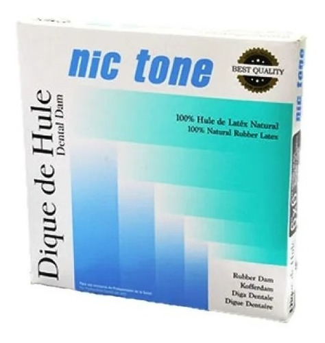 Dique Goma Nic Tone Hule 5x5 Medio 36 Pzas Azul 