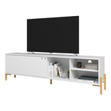 Rack Mesa Mueble Para Tv Moderno Molly Color Blanco