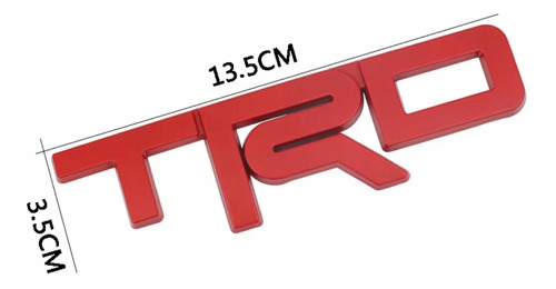 Emblema Trd Logo Rojo Toyota 4runner Fortu Tacoma Hilux Fj Foto 3