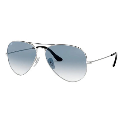 Óculos De Sol Ray-ban Solar Rb3025l Tamanho Large Armação Polished Silver Y Lente Light Blue Azul-claro
