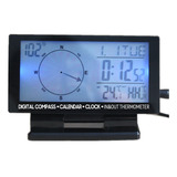 Termómetro Digital Para Auto Lcd, Brújula, Reloj, Calendario