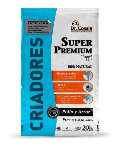 Alimento Super Premium Puppy Dr Cossia X 20 Kg Dm Mascotas