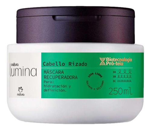 Máscara Capilar Cabello Rizado Lumina Natura