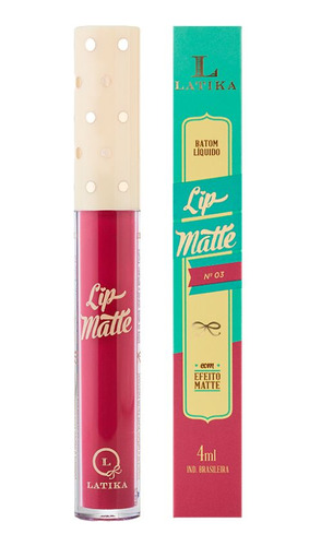 Batom Líquido Lip Matte Latika Alta Fixaçao Pigmentaçao