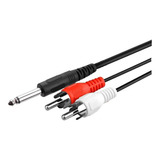 Cable Para Audio Plug 6.3mm A 2plug Rca Radox 080-334 1.8mts