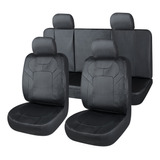 Funda Cubre Asiento Cuerina Auto Universal Completa Negra