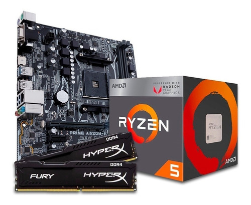 Combo Actualizacion Asus Ryzen 5 2400g Vega 11 A320 8gb 12c