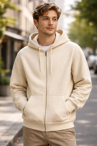 Sudadera Con Capucha Tipo Cárdigan Holgada De Talla Grande