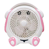 Ventilador D Escritorio Mesa Portátil Niño Niña Verano Turbo