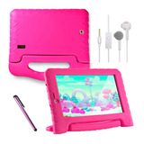 Tablet 32gb Rosa 3g Wifi Dual Chip +capa Kids+ Fone + Caneta