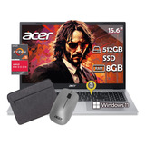 Laptop Acer Aspire 3 Amd Ryzen 5-7520u 512gb Ssd 8gb Ram W11 Color Plateado