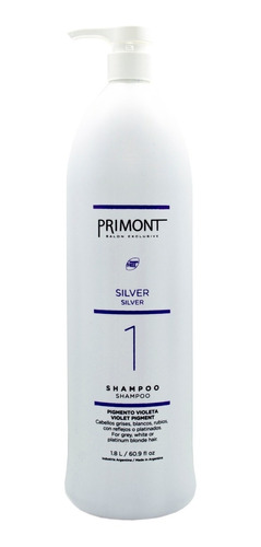 Primont Shampoo Silver Matizador Pelo Rubio 1800ml Local