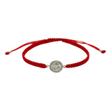 Pulsera Protección Hilo Rojo San Benito Plata Italiana 925