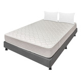 Combo Espumado Doble Multisleep + Base Cama + Almohadas