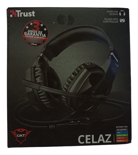 Headset Gamer Celaz Gxt412 Preto Trust Hdst Ps4 Xbox One Pc