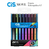 Cis Move Caneta Esferográfica 0,7 Estojo C/8 Cores