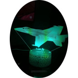 Lampara Led Noche 3d Avión Militar Airbus Aviación Colección