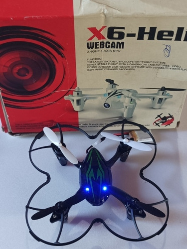Drone Mini Hubsom X6-heli. Webcam 2.4g.preto E Verde