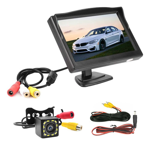 Monitor De Coche Auto Pantalla Lcd 5inch C/cámara Retrovisor