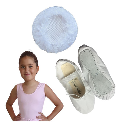 Sapatilha De Ballet Meia Ponta + Rede De Coque Balé, K2