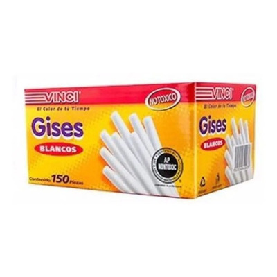 Gises Blancos Vinci Caja 150 Piezas Para Pizarra Escolar Modelo 4991 | Meses sin interés
