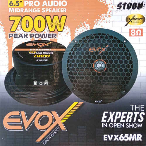 Par De Medios Rangos De 6.5 . Evox. Evx65mr .8 Ohms. 