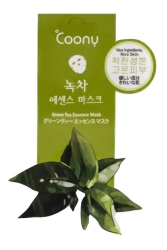 Coony Máscara Premium Esencia Té Verde Antioxidante Antiedad