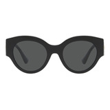 Gafas De Sol Versace Ve4438 Mujer Originales Color Gris Oscuro Color Del Armazón Negro