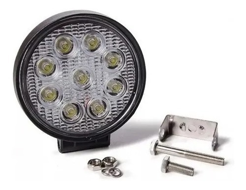 Faro Farol Led 9 Auxiliar Redondo 27w Camión Agro 4x4 Luxled