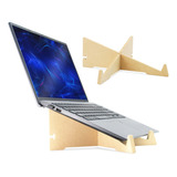 Soporte Apoya Notebook Madera Laptop + Grabado Personalizado
